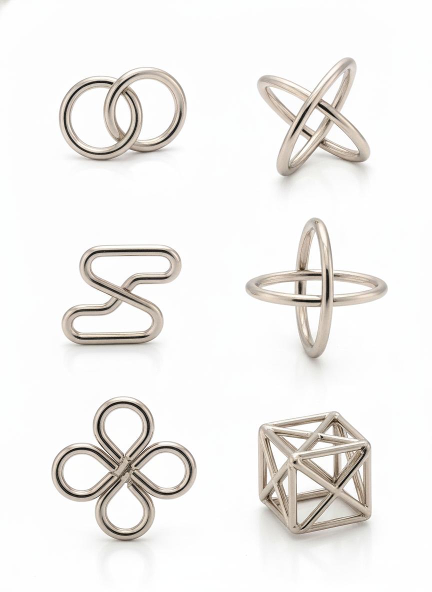 Metal Wire Puzzle Set