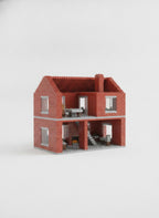 Miniature Brick House Set