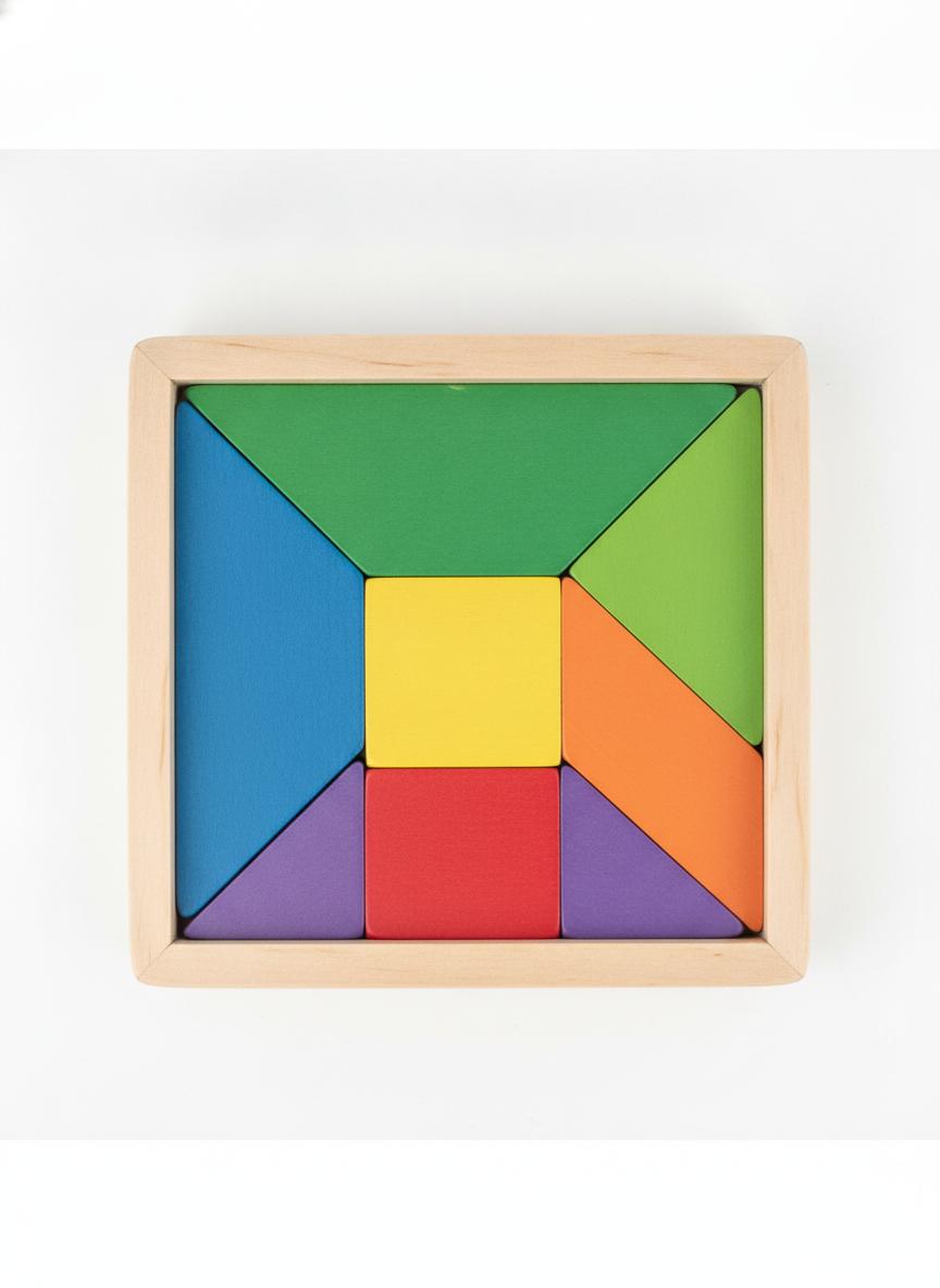 Wooden Tangram Geometric Puzzle