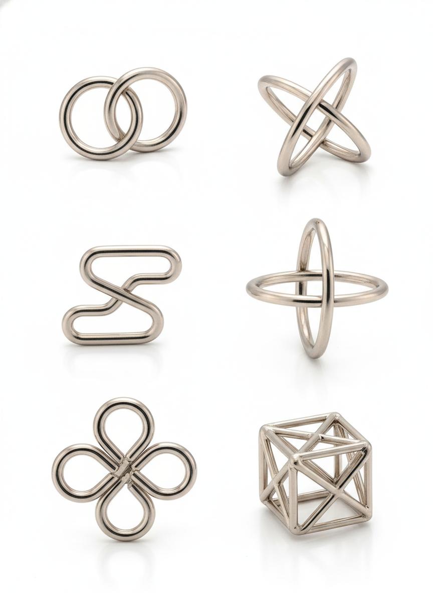 Metal Wire Puzzle Set